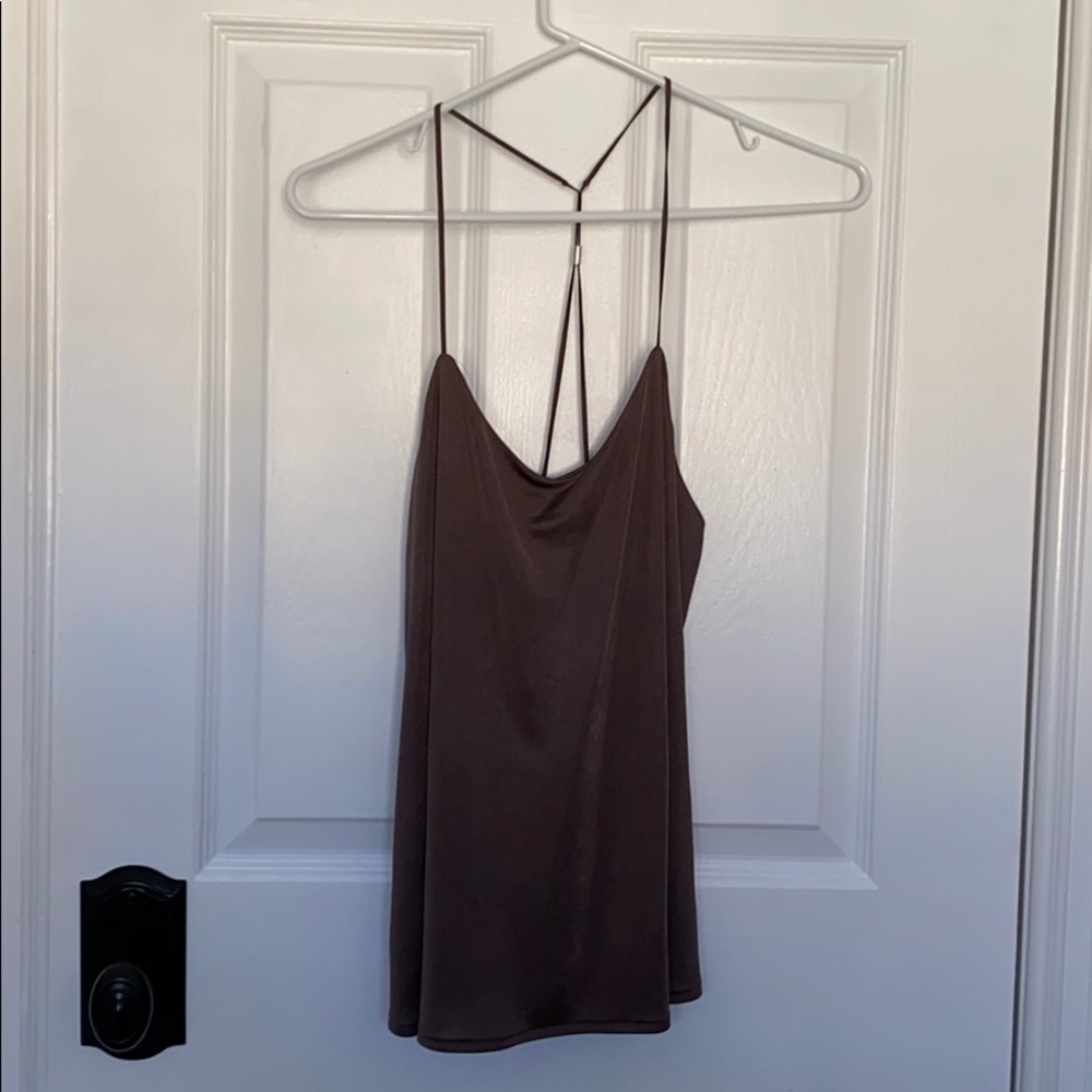 Express Strappy Purple Satin Top